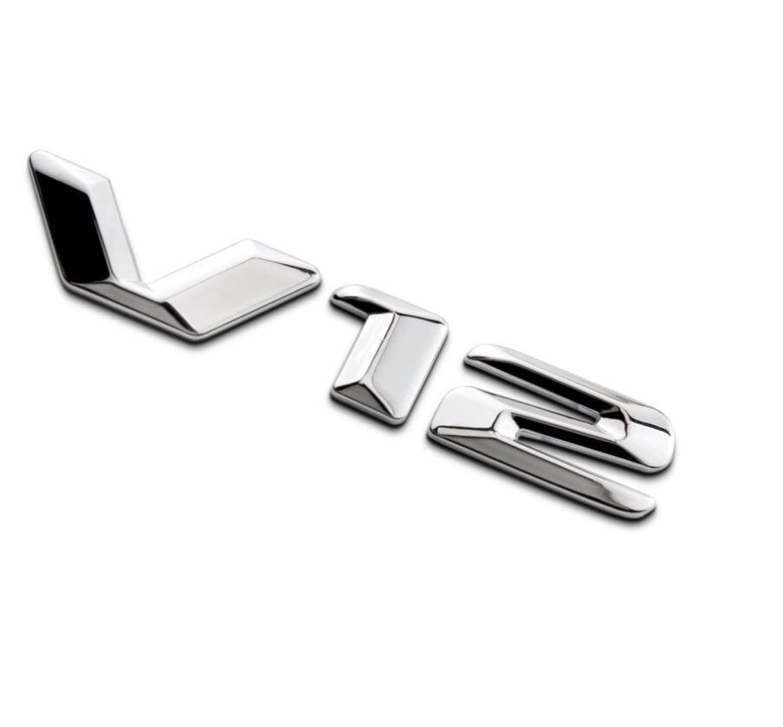 LAZIRO Cromo V12 ABS Número Letras Trunk Side Badge Emblem Emblems